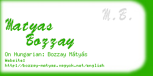 matyas bozzay business card