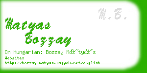 matyas bozzay business card